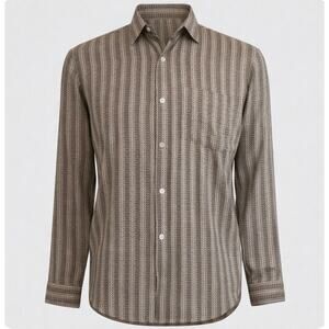 Vintage Makati The Corporate Man Button Down Shirt Geometric Print Long Sleeve